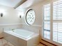 Primary Spa Tub Nantucket Stained Glass