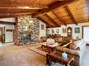Living room with real wood beams